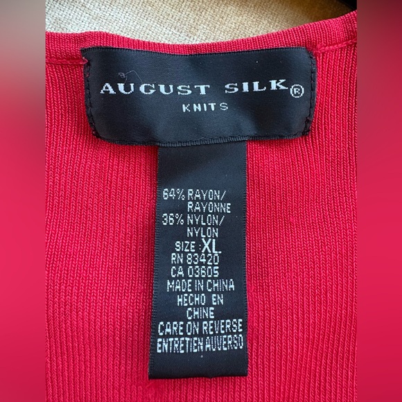 August Silk - Red Zipper Knit Sweater - Picture 8 of 10